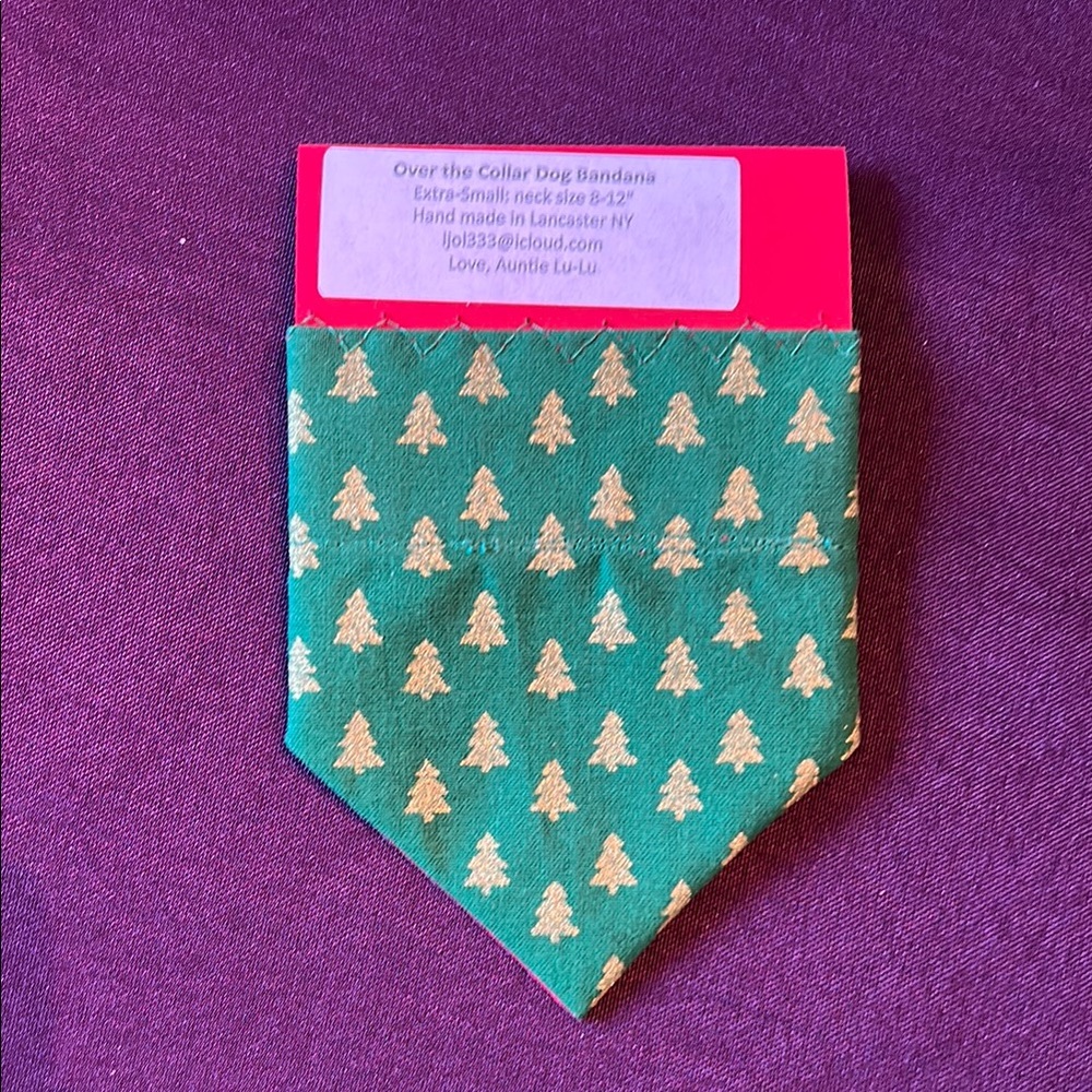 Christmas Over-the-Collar XS Dog Bandana